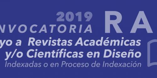 Convocatoria de Apoyo a Revistas Académicas y/o Científicas en Diseño Indexadas o en Proceso de Indexación